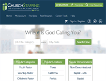 Tablet Screenshot of churchstaffing.com
